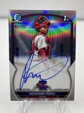 2023 Bowman Chrome - Prospect Autographs Refractor #CPA-RPZ Rickardo Perez /499