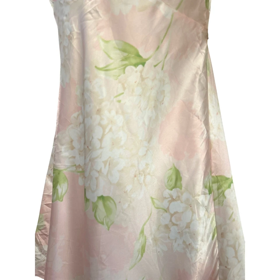 Y2K винтажный Oscar de la Renta розовый ярлык цветочный скольжения сорочки платье Cottagecore - Изображение 3 из 4