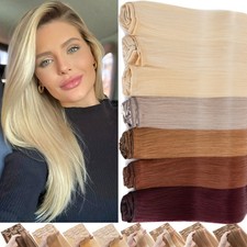 Russian Clip In 100 Real Remy Human Hair Extensions Full Head 8Pieces 18Clips
