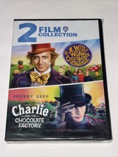 2 Film Collection Willy Wonka / Charlie and the Chocolate Factory ~ Movie DVD
