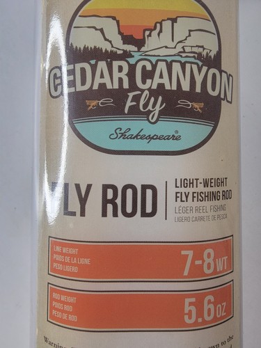 Cedar Canyon Fly Rod Shakespeare 9' 3pc 7/8wt 5.6oz Pre-Owned Fishing - Picture 3 of 8