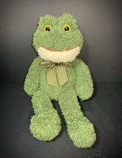 Russ Berrie 12" FROGGY Plush Frog Stuffed Soft Floppy Bean Animal Striped Bow