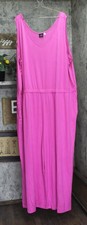 Bumblebella By Jill Martin Wide-Leg Sleeveless Jumpsuit Raspberry Rose Pink 5X