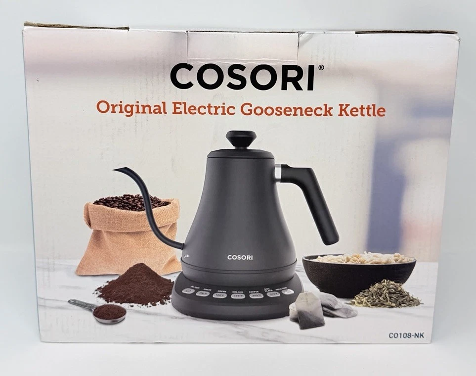 COSORI Electric Gooseneck Kettle Black with 5 Temperature Control Presets & Hold