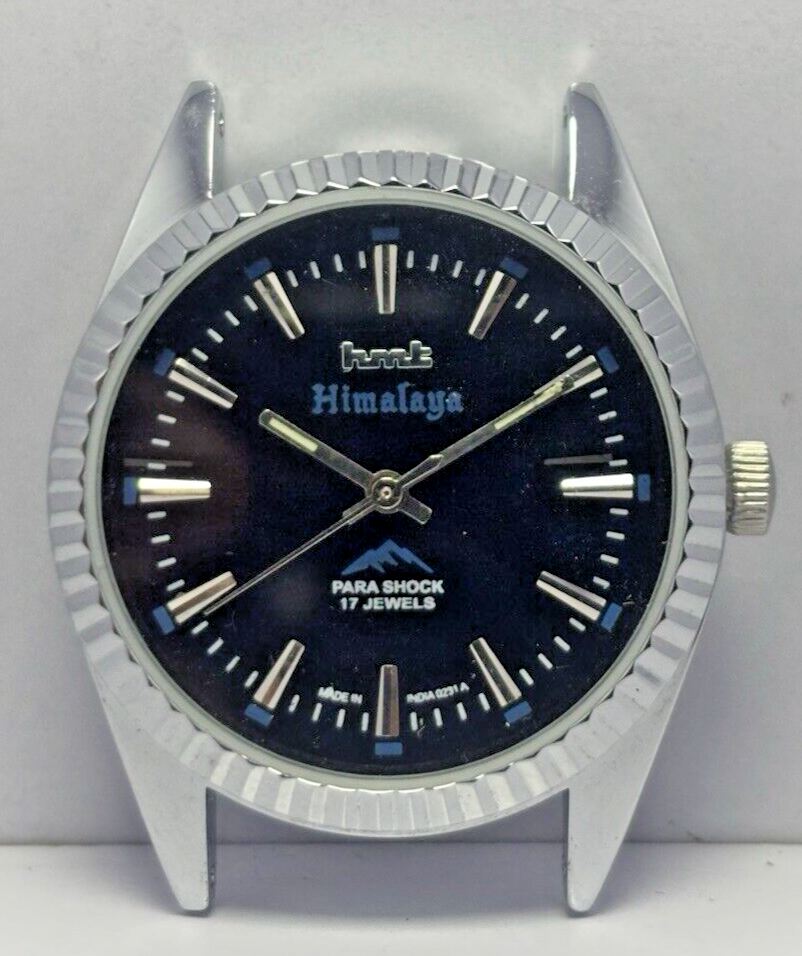 HMT Himalaya Black Dial 17 Jewels Hand Winding Wrist Watch For Men