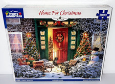White Mountain Home For Christmas 1000 Pc Jigsaw Puzzle Christmas Theme New