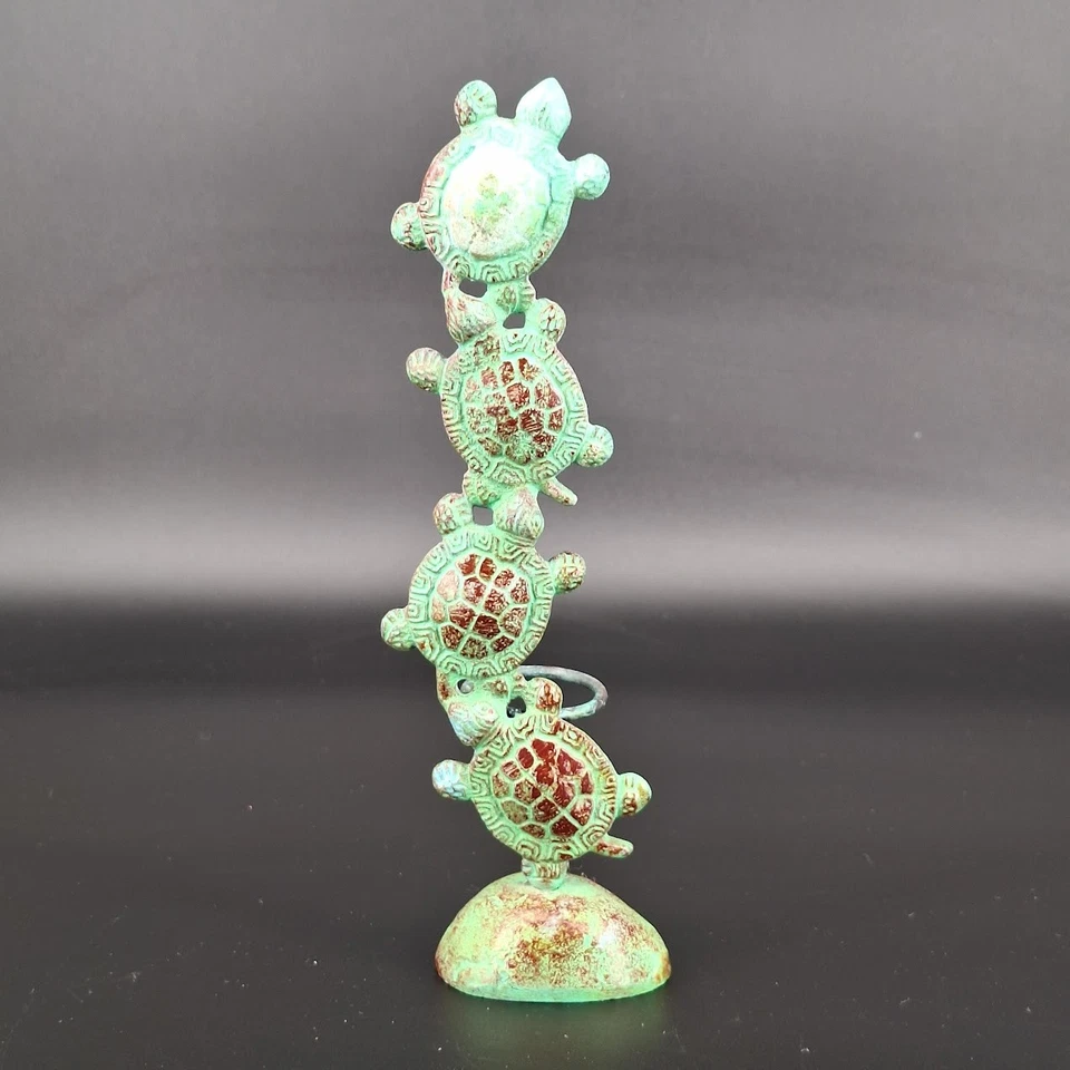 铸造黄铜海龟雨量表缺少雨量管绿色 — 第 3/4 张图片