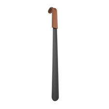 Shoe Horn 20.5" Metal Leather Long Handle Shoe Helper Shoehorns, Brown Black