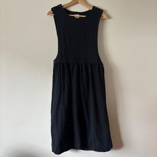 Vintage black wool apron pinafore JG Hook Dress
