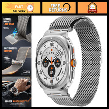 Rugged Stainless Steel Milanese Loop Strap for Galaxy Watch Ultra 47mm/8/8 Class