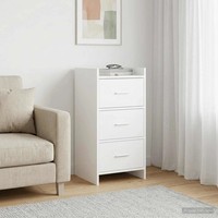 Sideboard Weiß 40 X 36 X 80 Cm Holzwerkstoff Modernes Design