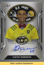 2016 Leaf US Army All-American Bowl Silver 7/25 Curtis Robinson Auto READ 0af