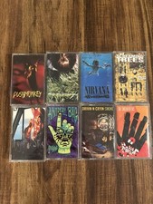 Rare! 90s grunge/alternative Rock cassette lot ~ 8 Tapes ~ Nirvana, L7