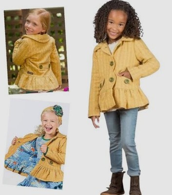 Matilda Jane GOING EASY JACKET Girls Size 4 Woven Coat EUC 