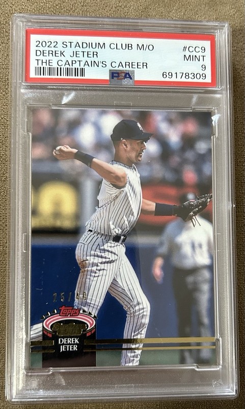 Derek Jeter 2022 Stadium Club Members Only Captain’s Career #CC9 #25/40 PSA 9