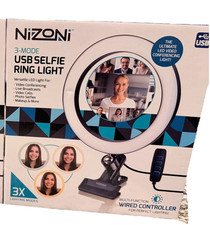 Nizoni 3-Mode USB Selfie Ring Light LED 8 Inch Diameter FREE SHIPPING