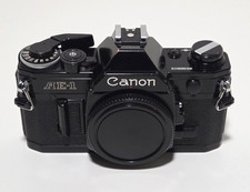 Canon AE-1 35mm Film SLR Camera Black Body Only - Tested  Working