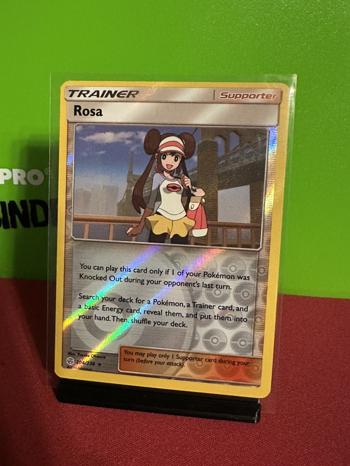 Rosa 204/236 SM Cosmic Eclipse Holo NM Pokemon Trainer
