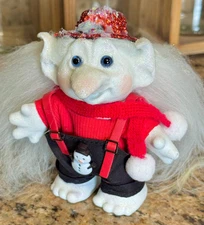 Dam Troll Snow Guy 5” Figure.  O.O.A.K. New Wool Hair And Glass Eyes