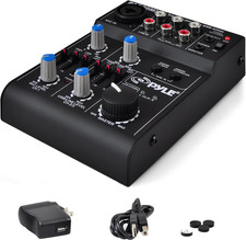 5-Channel Rechargeable Mini Portable Audio Mixer – Compact Music Mixer DJ Contro