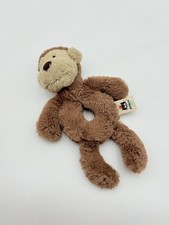 Jellycat Bashful Monkey Plush Baby Ring Rattle Grip Dexterity London Toy