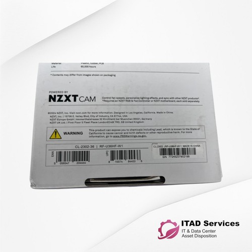 NZXT F360 RGB CORE RF-U36HF-W1 360mm RGB LED Single-Frame RGB Fan Unit - Afbeelding 4 van 4