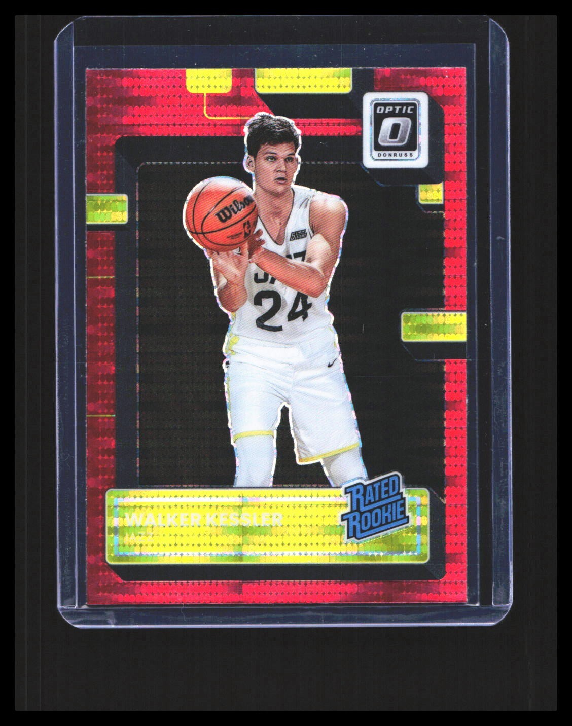 2022-23 Donruss Optic Red Pulsar Rated Rookie #213 Walker Kessler (RC) Jazz