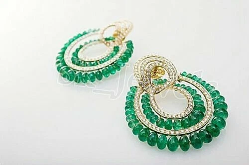 Pendientes de joyería con diamantes aro de oro amarillo