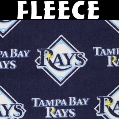 MLB Tampa Bay Rays 1/2 Yard Pre-Cut Fleece  Fabric BTY