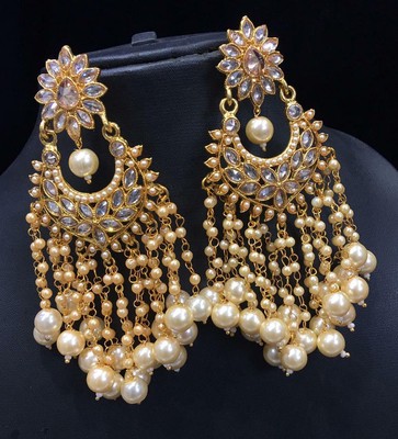 Indian Ethnic Fashion Pearl Long Bollywood Wedding Wear Jewelry Earring Set Ebay Indian Ethnic Fashion Pearl Long Bollywood Wedding Wear Jewelry Earring Set Ebay