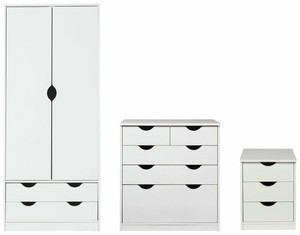 Argos Home Pagnell 3 Piece 2 Door Wardrobe Set White Ebay
