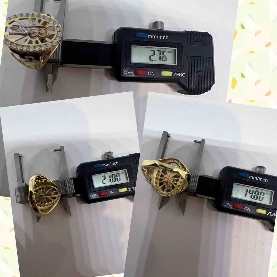 Sale GOLd 14k mens ring Cross St saint jude San juda solid oro 10 ask 8 9 11 12 - Image 3 of 4