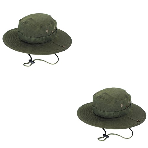 US 1 Pcs Boonie Bucket Hats Outdoor Fishing Hunting Wide Brim Mesh Camo Safari - 第 3/32 張圖片
