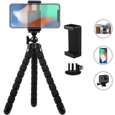 10” Flexible Tripod + Mount, for iPhone 12 11 10 S9 s10 Plus and all GoPro 6 7