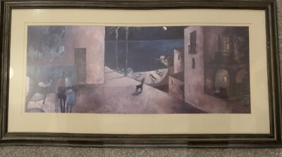 Framed Matted Print Didier Lourenco  El Pedro Y La Luna  Art 