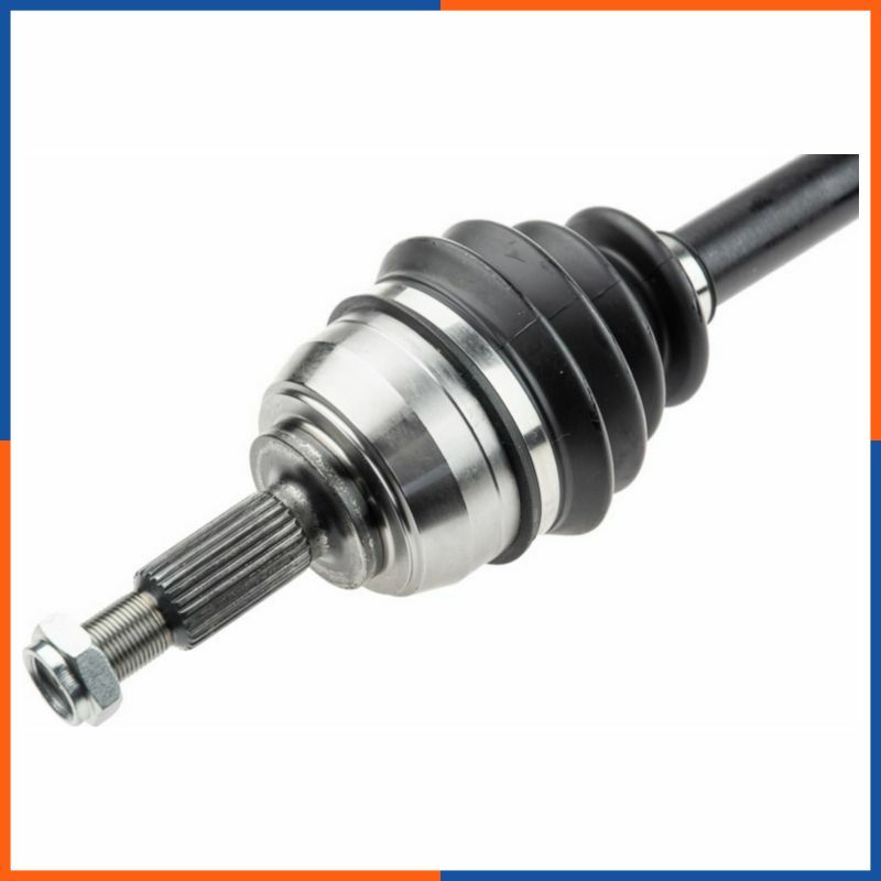 Arbre de transmission droit robuste en acier forgé pour Renault