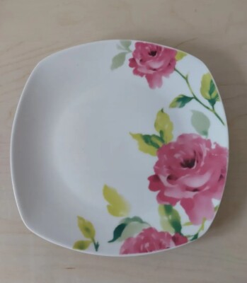 Speiseteller von CreaTable, Rose, Eckig