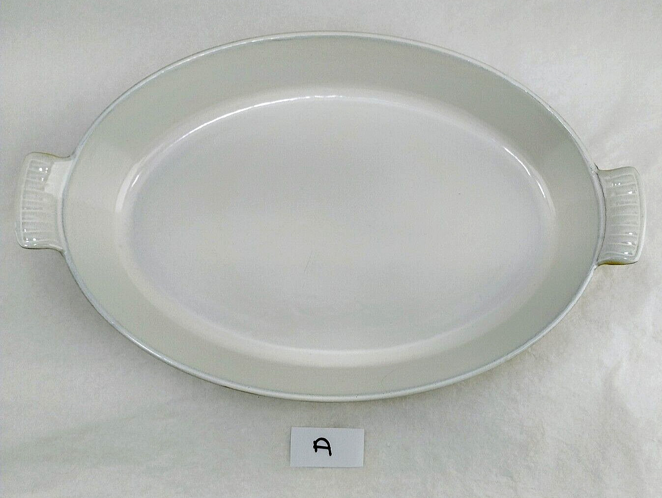 DESCOWARE 13.5" Oval Cast Iron Enamel OAG 34 Yellow Gold Mustard Baker Casserole