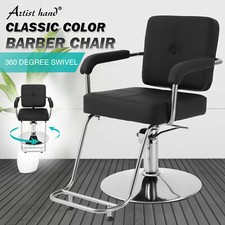 Artist hand Black Hydraulic Barber Chair Hair Styling Beauty Salon Spa Equipment