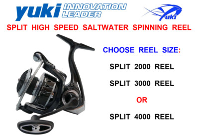 YUKI SPLIT SALTWATER HIGH SPEED SPINNROLLE GROBES MEERESANGELN BARSCH HECHT