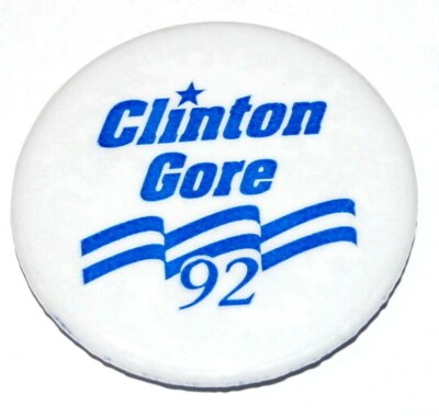 1992 BILL CLINTON AL GORE campaign pin pinback button political ...