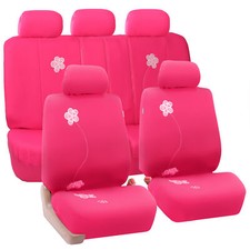 Car Seat Cover For Cars Trucks Suvs Vans Floral Design - Full Set