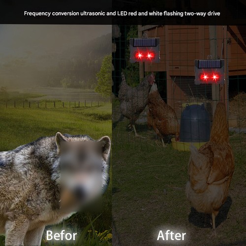 2X Ultrasonic Solar Cat Dog Repellent Fox Pest Scarer Deterrent Repeller Garden - Picture 4 of 16