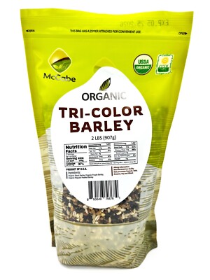 McCabe Organic Tri-Color Barley 2 lbs, USDA & CCOF Organic Certified