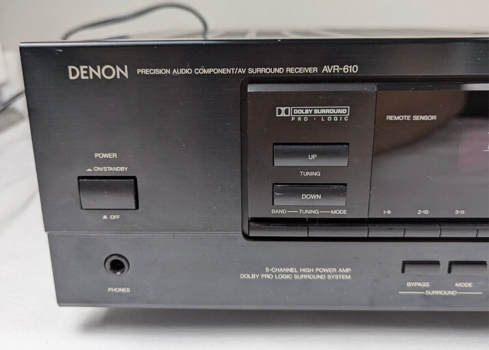 Denon AVR-610 - 5 Channel Dolby Surround 75W Amp Phono Japan - Tested Working - Image 2 of 4