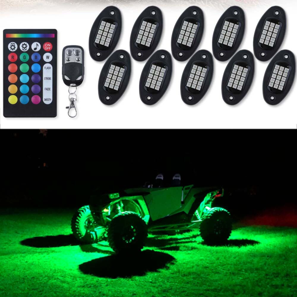 10 Pods RGB LED Rock Lights Underbody Lamp For CF-Moto CFORCE 500