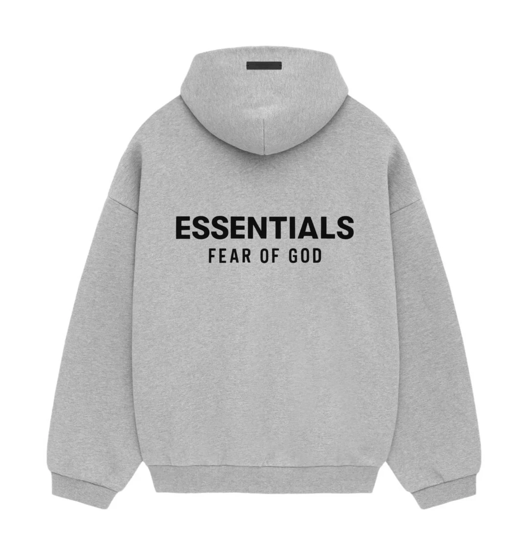 FELPE CON CAPPUCCIO Fear of God Essentials Light Heather taglia XL 100% autentiche