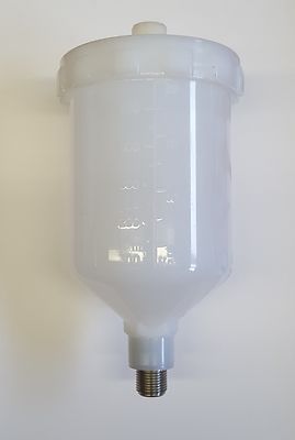 Becher Fliessbecher passend für DeVilbiss Lackierpistole 600ml - 3/8'' AG