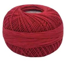 Lizbeth Egyptian Cotton Crochet Thread Size 80 Color 671 Christmas Red
