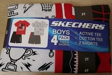 Skecher's Boy's 4-Pack Cotton Tees  Active Shorts Playwear Sets-NWT-Size 3T